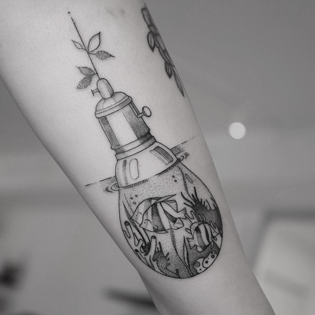 Aquarium Original Lightbulb tattoo